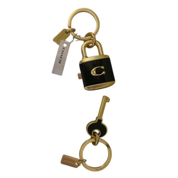 NWT Coach Lock & Key Bag Charm/Key Ring 2 Piece Set - Picture 8 of 11